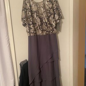 - gray formal Maya Brooke dress.  Great for mother of bride or groom